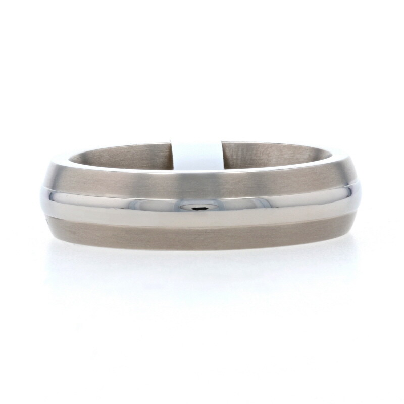 NEW Men's Titanium Wedding Band - Mon Cheri Ring 12 Comfort Fit Matte Stripe