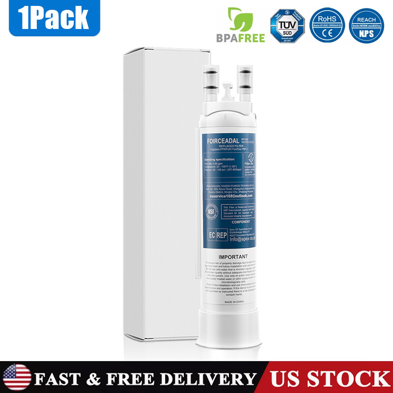 Replacement Water Filter For Frigidaire FPPWFU01 – Carbon Filtration, 1-Pack, White