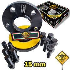 IGP Kit 2 Distanziali Ruote 15 mm NERI Compatibili con Fiat 500 X + Fiat Croma !