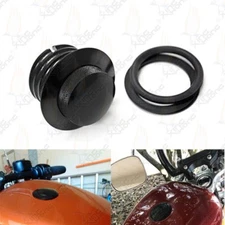 Non-Vented Pop-up Reservoir Oil Cap Fuel Tank For Harley Softail Dyna Touring