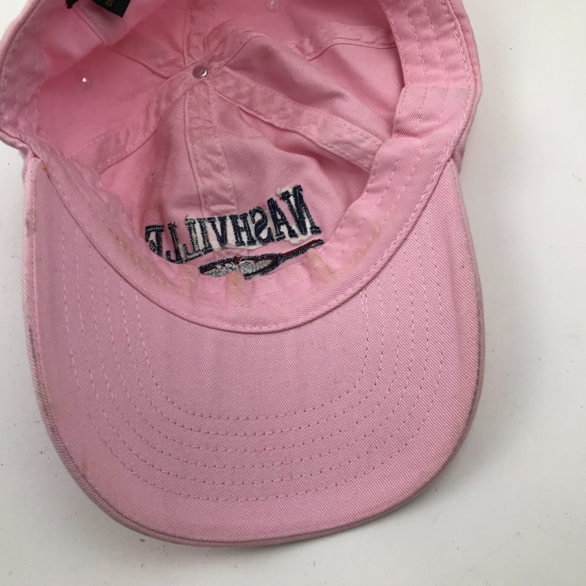 Nashville Tennessee Hat Cap Strapback Womens Pink Adjustable 