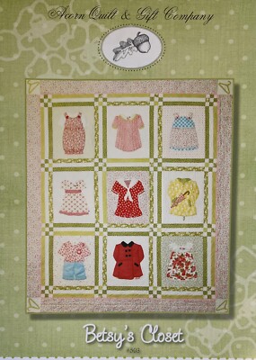 BETSY S CLOSET Quilt Pattern 9 Block QUILT 50 x56 