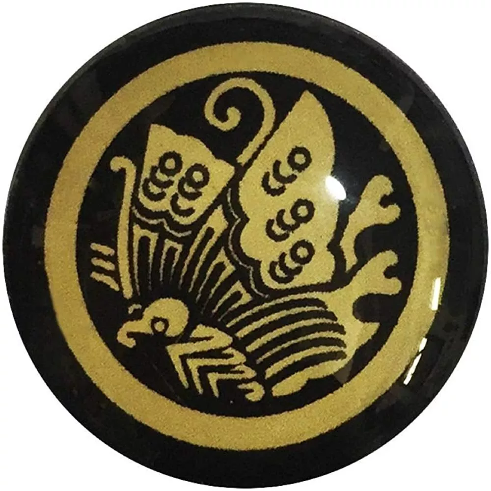 Family Crest Pin Badge Maruniagehachō Samurai Made in Japan Kamon | eBay