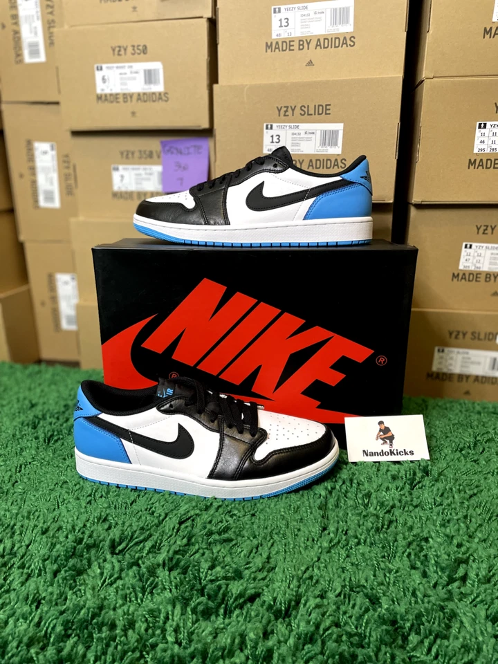 Nike Jordan 1 Retro Bajo Negro Polvo Oscuro Azul CZ0790-104 Para hombres o GS Nuevo Foto 4 de 4