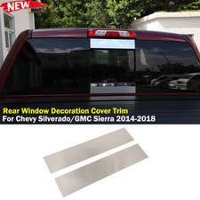 For 2014-18 Chevy Silverado Gmc Sierra Polished Rear Window Cover Trim Exterior For 2014-18 Chevy Silverado Gmc Sierra Polished Rear Window Cover Trim Exterior