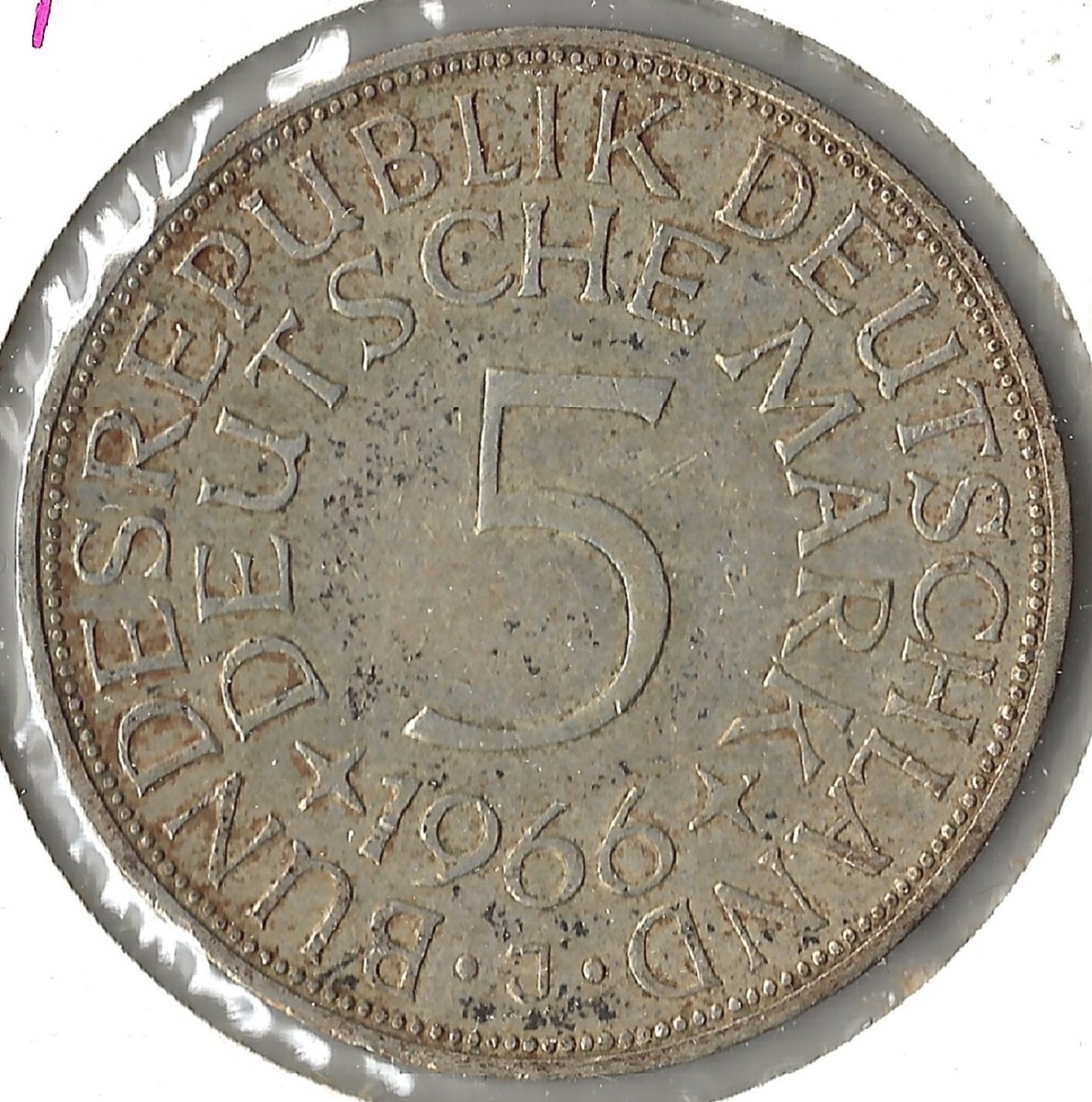 Coin Germany 5 Mark 1966 J KM112.1, silver | eBay
