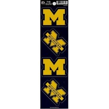 michigan wolverines ncaa college spirit car auto sticker decal quad set usa made