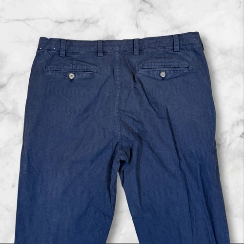 Brooks Brothers chino rosso in pile da uomo taglia W35 L32 Glen a quadri blu preppy - Foto 7 di 11