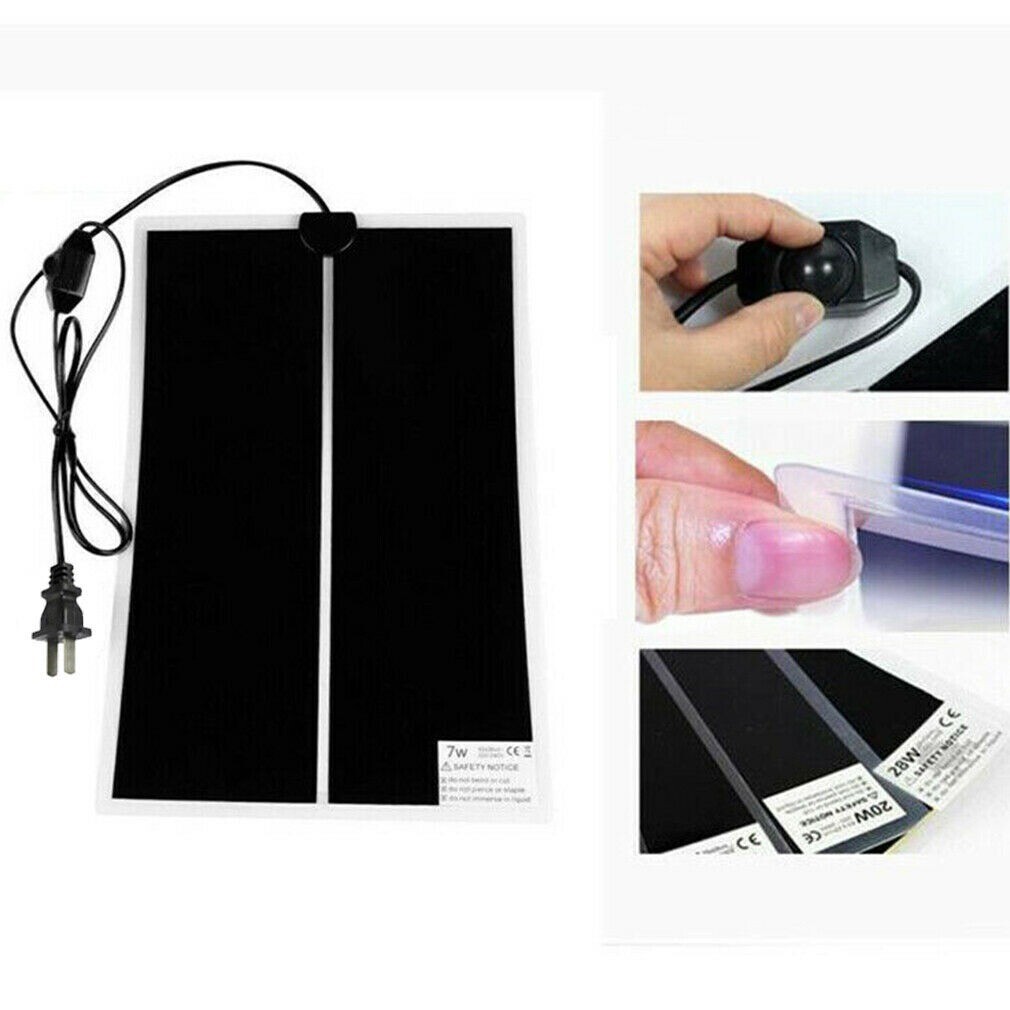 UK Reptile Vivarium Heat Mat Pad Heating Warm Heater Pad & Thermostat