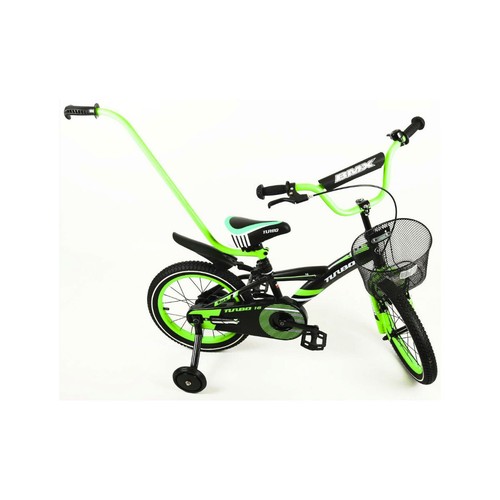 BMX 16 Zoll Kinderfahrrad Kinder Rad Spielrad Fahrrad Bike SCHWARZ/Grün - Bild 5 von 6