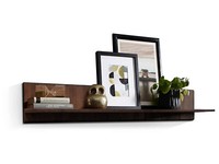 Wandboard Wohnzimmerregal HäNgeregal Jakarta Massivholz Kernbuche Tabak GeöLt