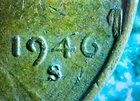 1946 S Lincoln Wheat Cent Retained Delamination Planchet Flaw XF Die Error Penny
