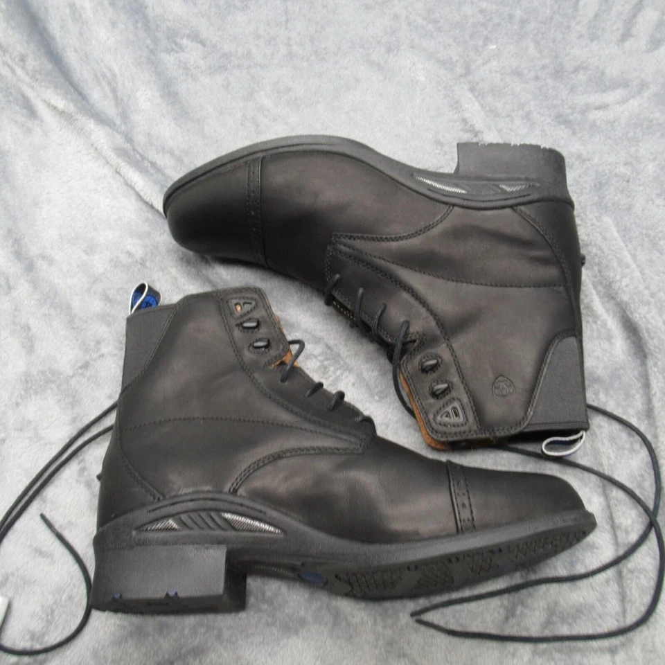 Botas Ariat Devon Pro VX para Hombres 11B Negro Paddock Cuero Encaje Ecuestre Occidental Foto 4 de 4