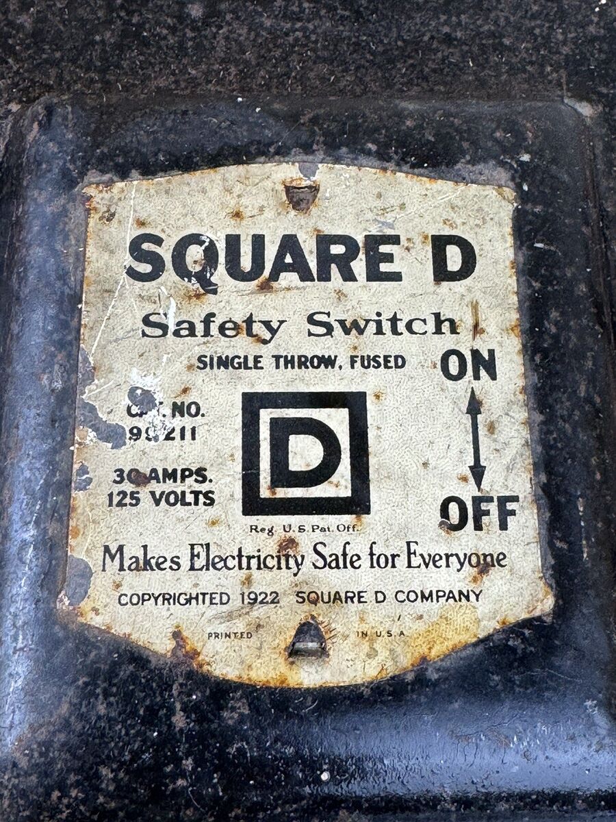 1922 SQUARE D Safety Switch Box, 2 Pole, 30A 125V, RePurpose 1922 SQUARE D Safety Switch Box, 2 Pole, 30A 125V, RePurpose