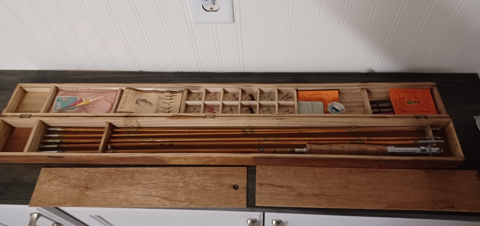 Vintage Japanese Bamboo Fly Rod in wood case eBay