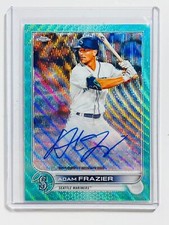 2022 Topps Chrome Veteran Autograph Aqua Wave Refractors #CVAAF Adam Frazier