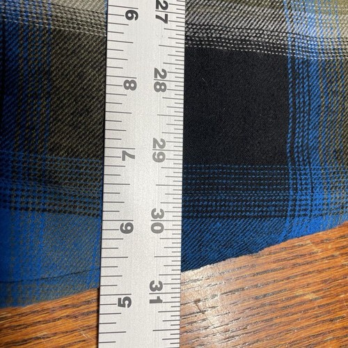 Legendary Whitetails Long Sleeve Flannel Blue Plaid Large Corduroy Accent - Picture 8 of 9