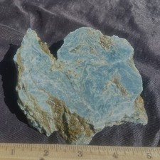 Vonsen Blue Jade Rare Fine Large Thick Fine Slab 308 Grams - 11 Oz's Petaluma CA