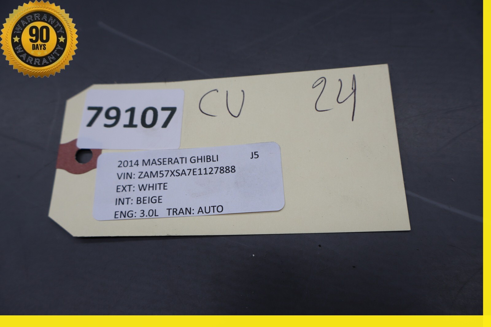 14-17 Maserati Ghibli Rear Left Driver Side Second Row Upper Seat Beige Oem