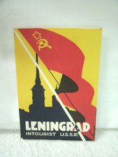 LENINGRAD IN TOURIST--USSR--1930's Luggage Label---Unused--Original-yellow