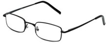 Calabria 753 Vintage Rectangle Metal Reading Glasses 0.75 Matte Black Men Women