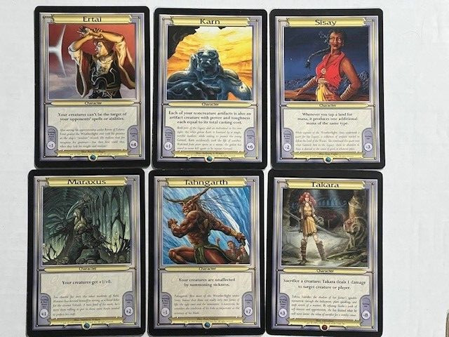 MTG 6 Card Lot Vanguard 1997/98 Karn, Sisay, Takara, Oversized Lot