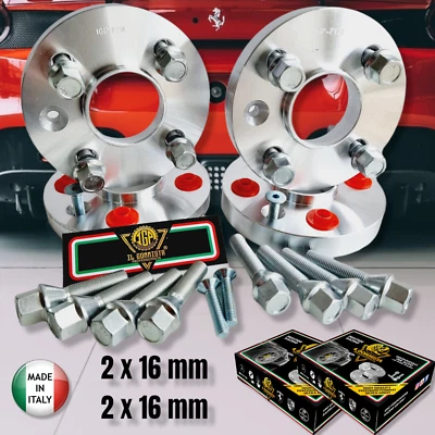 IGP 4 DISTANZIALI 16+16 mm 4 x 98 mozzo 58.1 + BULLONI x FIAT Fiorino Doblo Qubo - Bild 1 von 4
