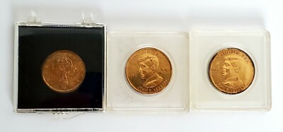 John&Jacqueline Kennedy (1963) and Inaugurated President (1961), Lot of 3 COINS