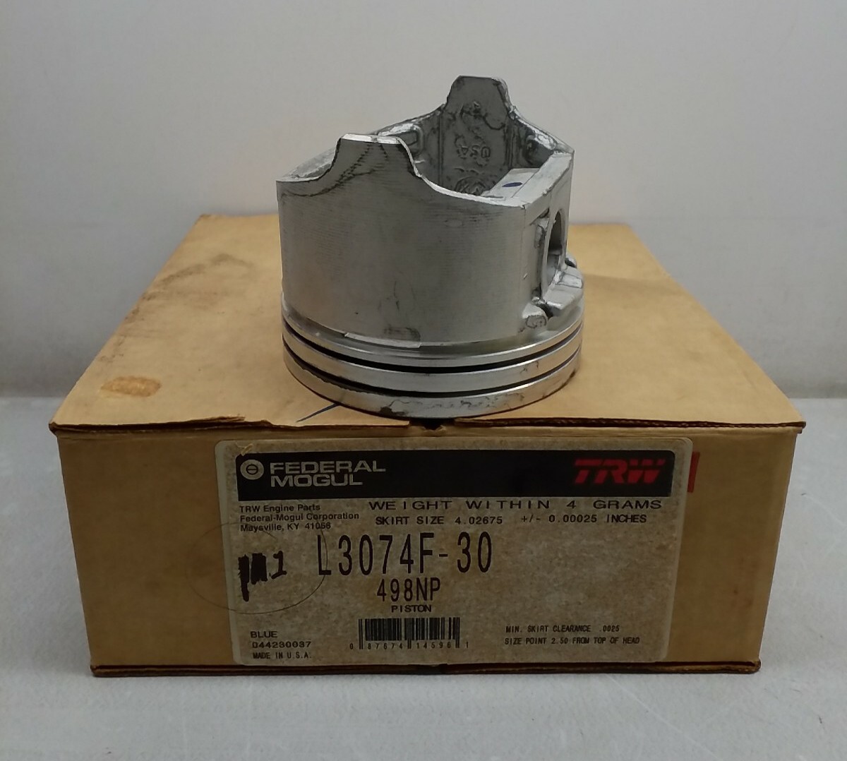 L3074F-30 Federal Mogul TRW Automotive Piston Made In USA