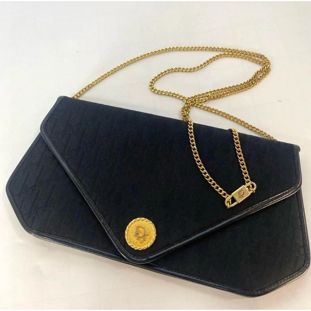 Mini sac bandoulière Christian Dior Trotter chaîne vintage quincaillerie dorée 202501R