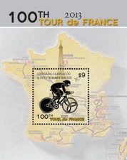 Grenadines 2013 - Tour De France - Souvenir Stamp Sheet - Scott #2861 - MNH