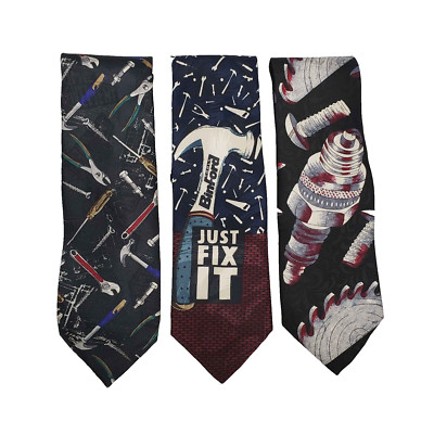 Vintage Home Improvement Ties Lot of 3 Mens Necktie Touchstone Pictures 90s