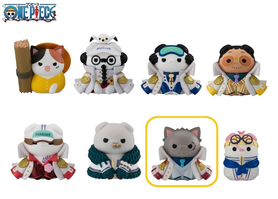 MEGA CAT PROJECT ONE PIECE Nyan Piece Luffy VS Marine Navy Mini