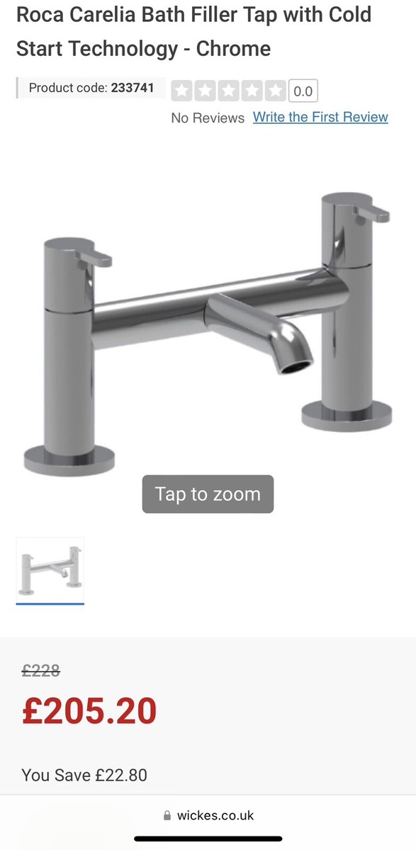 Roca Bath Filler Taps UK - Main Image