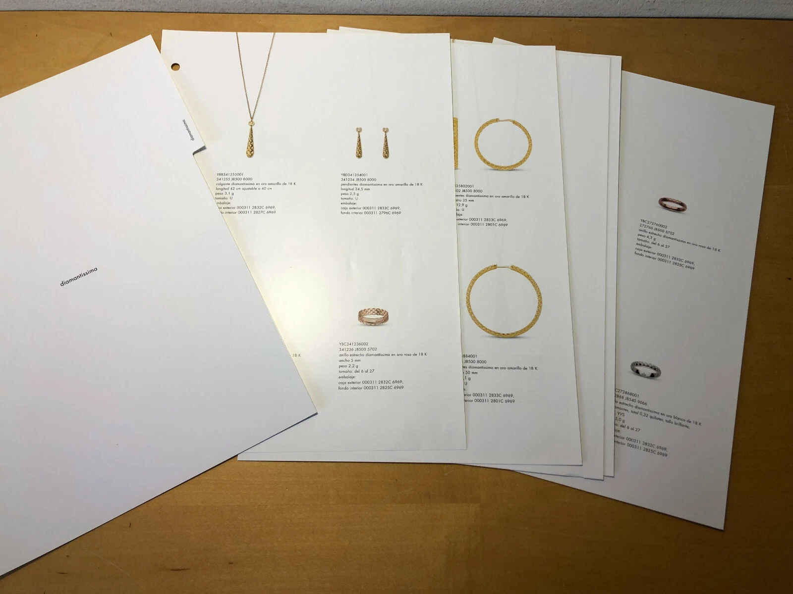 Presse à notes   Gucci   Collection bijoux or   Diamantissima   Espagnol