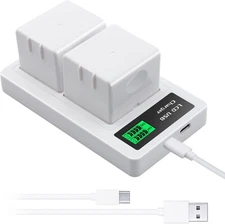 2-Pack Battery & LCD Dual Charger for Arlo Ultra, Ultra 2, Arlo Pro 3, Arlo Pro4