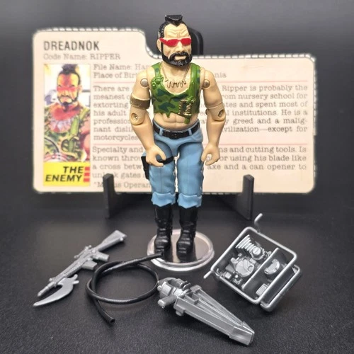 Gi Joe 1985 Ripper 100% Complete w File Card Vintage ARAH