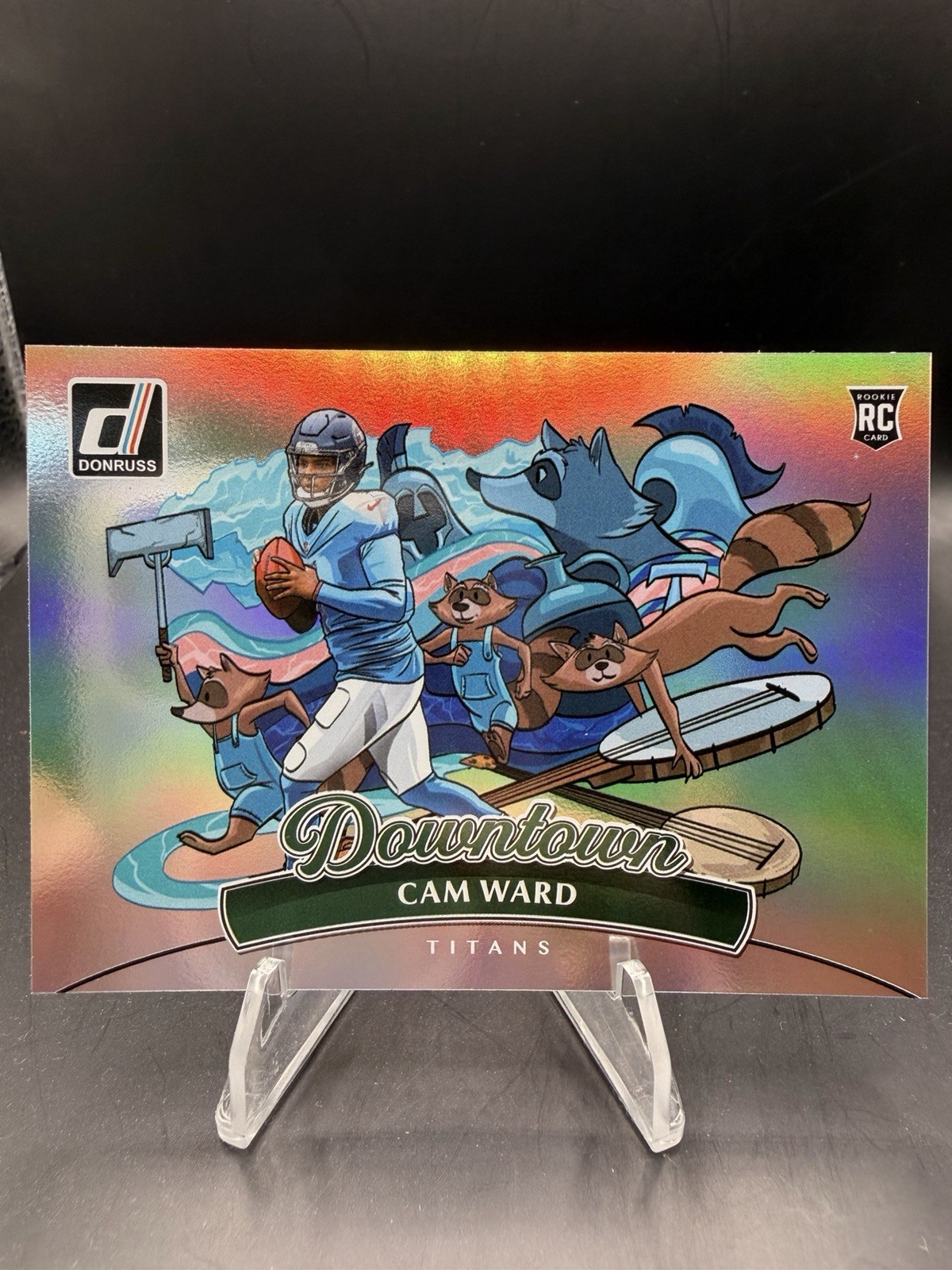 2025 Donruss Cam Ward Downtown! Horizontal SP RC SSP Rookie #11 Titans