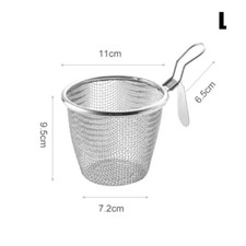 Fine Mesh Stainless Steel Strainer Basket 9x5.5x7.5cm for Boiling and Frying