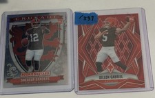 Browns lot: dillion gabriel phenix /399 rc and sheduer sanders crusades rc