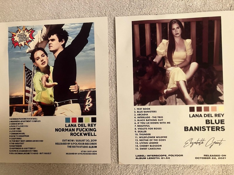 4 Lot 8” X 10” Canvas Lana Del Rey Posters To Promote Her Albums