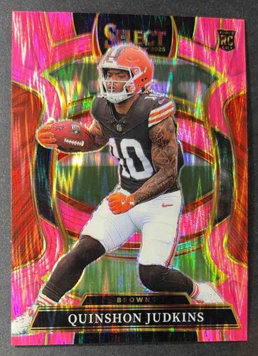 2025 Panini Select Quinshon Judkins Concourse Pink Prizm Shock #55 RC Browns