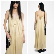 🎁Women Zadig&Voltaire V-Neck Silk Sweet Soft Top Suspenders Backless Dress XS-L