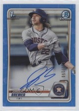 2020 Bowman Chrome Prospect Blue Refractor /150 Jordan Brewer #CPA-JBR Auto 0c6