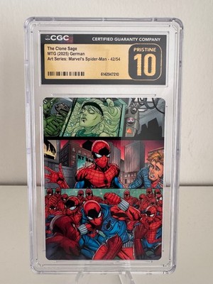 CGC PRSTINE 10 MTG - Spider-Man The Clone Saga Art Series 42/54 (POP1?)