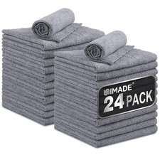 Microfiber Cleaning Cloth, 24 Pack Reusable Microfiber Towels