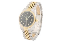 Rolex Datejust Black Dial 18K Gold & SS 2Tone Jubilee Watch 16013 6
