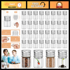 100 Pcs 5ml Mini Glass Bottles with Aluminum Caps - Clear Vials for DIY Craft St
