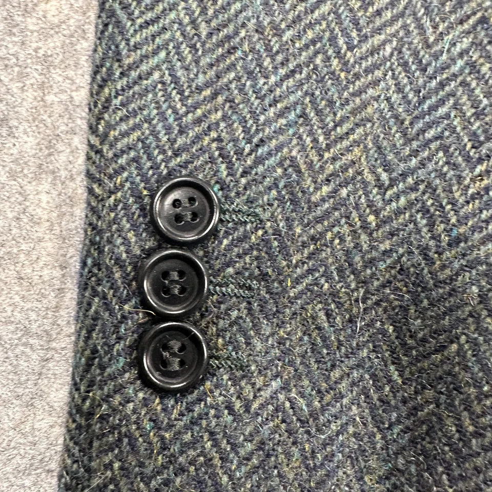 Donegal Mist Kevin & Howlin Sport Coat Mens 44L Herringbone Tweed Made Ireland - Image 4 of 4