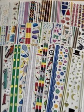 Creative Memories lot of 22 Great Length Sticker Sheets 12" x3" Variety